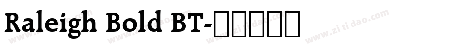 Raleigh Bold BT字体转换